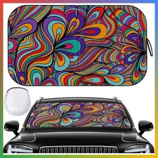 Car Windshield Sun Shade UV Blocker Foldable Front Window SUV Black