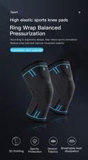 1 Pcs Compression Knee Support Sleeve Elastic Knee Pads Brace Springs Gym Sports