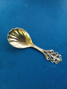 Viking Rose by Th. Marthinsen Norwegian Sterling Silver Tea Caddy Spoon 4 7/8"