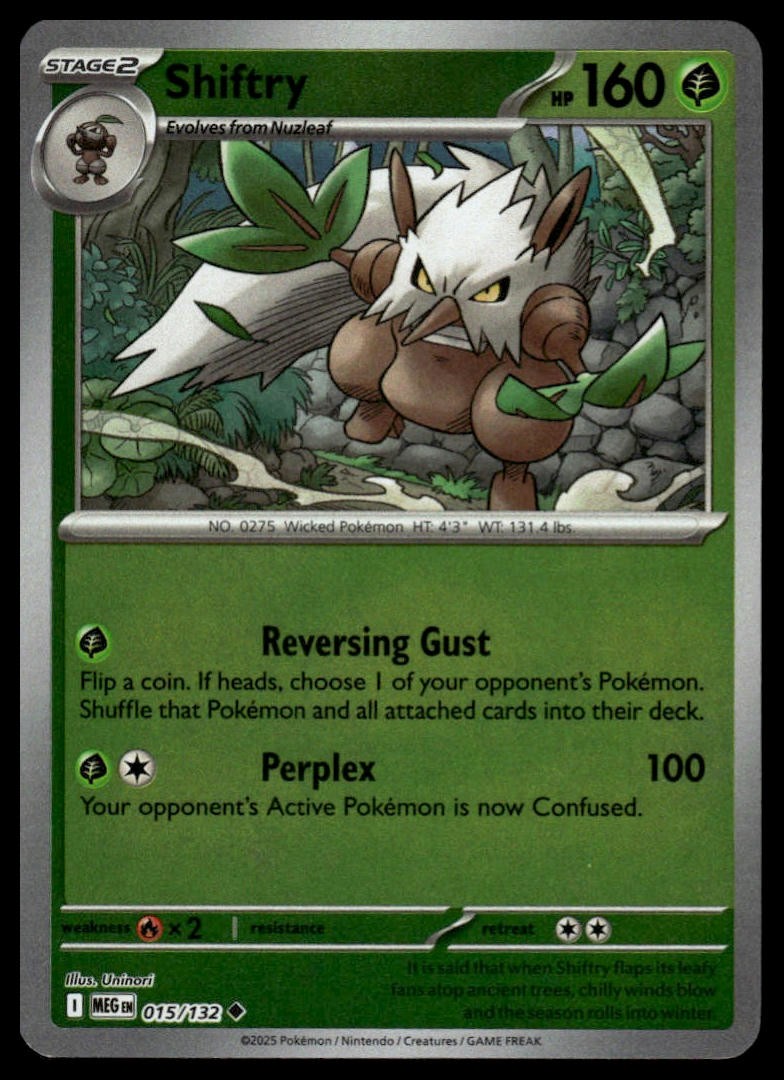Shiftry ME01: Mega Evolution #015/132 Reverse Holo NM