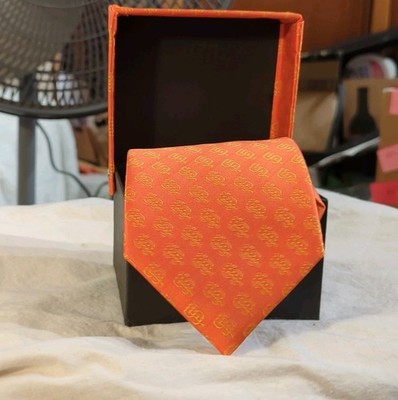 SF Giants Orange on Orange SF logo patterned Men's Tie  