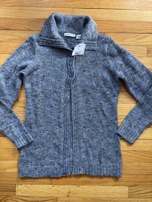 Liz Claiborne Women s 2-Button Cardigan Sweater XL Blue W/color Flecks NWT