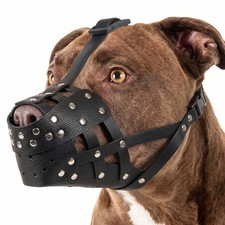Pitbull Muzzle for Medium Sized Dogs, Dog Basket Muzzle to Prevent Biting Sca...