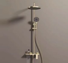 Set 3-way Rainfall Shower Set Shower Mixer Crane with Hand Shower Set Gold Black