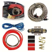 4AWG Amplifier Wiring Kit–Includes RCA Cables, True Spec Wires, Car Audio System
