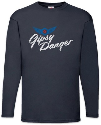 Vintage Gipsy Danger Logo Langarm T-Shirt Del Toro Kaiju Pacific Rim Battle