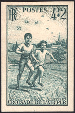 France Non Dentelé de 1945  N°740 Croisade de l'Air Pur   **/TB  550 ex.