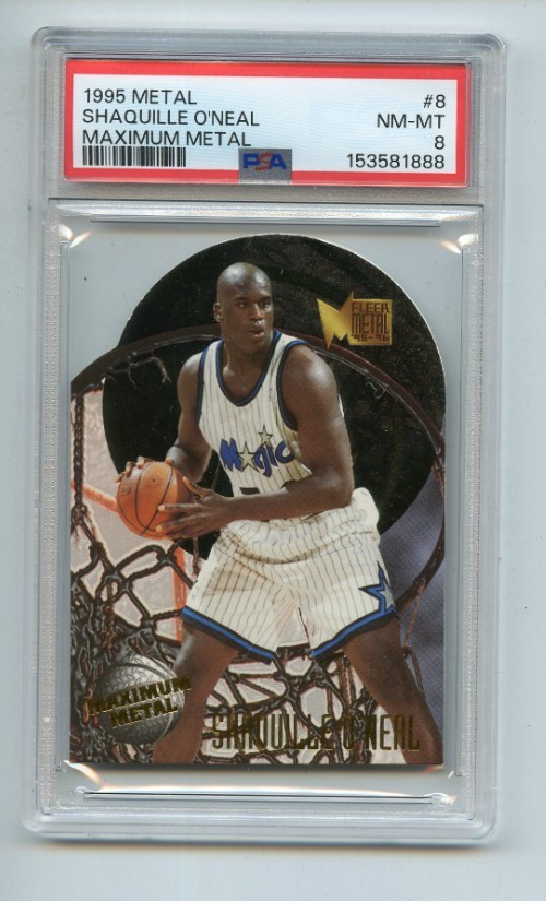 1995-96 Fleer Metal #8 Maximum Metal Die-Cut Shaquille O'Neal PSA 8 SP HOF MVP