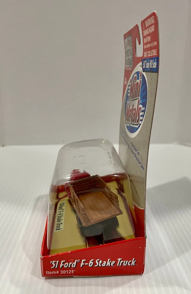 Classic Metal Works 30121 HO Mini Metals Red/Brown 1951 Ford F-6 Stake Truck NOS - Image 3 of 4