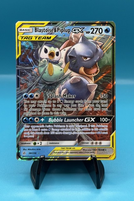 Blastoise & Piplup GX #38 (Cosmic Eclipse (2019))