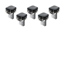 5PCS Car USB LED Interior Ambient Light, Mini Square Plug-in Vehicle Inside Red