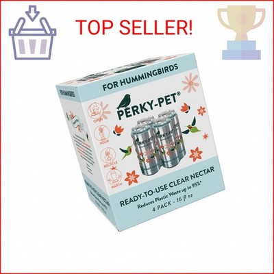 Perky-Pet 522 Ready-to-Use Clear Hummingbird Nectar in Recyclable Aluminum Can -