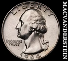 1964 Silver Washington Quarter-Scarce Better Date No Reserve #i3107