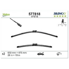 Valeo Scheibenwischer 23504906 Set vorne 3G8998002 3G8998002B 107673000B