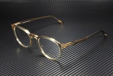 Tom Ford FT5401 045 Shiny Light Brown Clear Lens Plastic 51 mm Unisex Eyeglasses