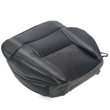 For 2004-2008 Ford F150 Lariat Driver Bottom Seat Cover Black Synthetic Leather