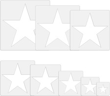 Large Star Stencil for Painting Template 5 Point Star Template Reusable Plastic