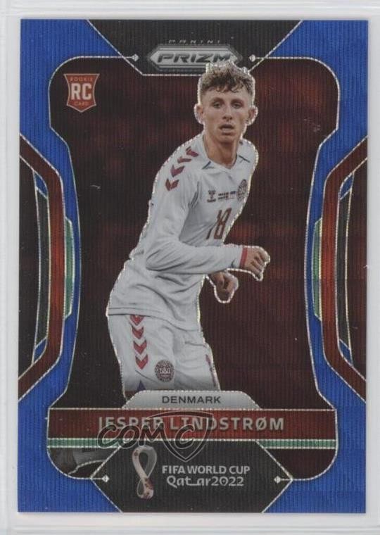 2022 Panini Prizm World Cup Qatar Blue Wave 89/199 Jesper Lindstrom #68 09wc
