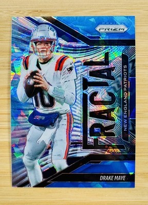 2025 Panini Prizm - Drake Maye Fractal Blue Ice /99 New England Patriots #7