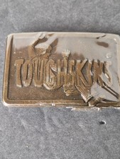 VINTAGE 1970s TOUGHSKINS CLOTHING ADVERTISEMENT BELT BUCKLE