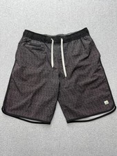 Vuori Shorts Mens Medium Gray Chevron Athletic Lined 7 Inseam Performance Gym