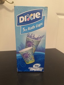 Dixie Bath Cups 5 Oz - 100 Pieces (almost Full) Octopus Underwater Adventure