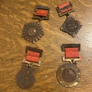 4x Chinese Replica War Medals Communist 1927 1936 Chinese Civil War Medals