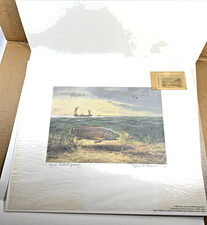 1986 Texas Saltwater Print by John Cowan 1st of Series with stamp Signed 20/100