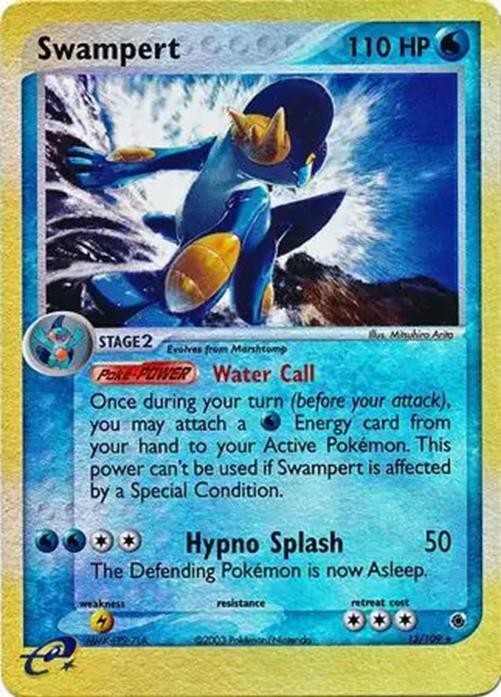 Swampert - 13/109 - Pokemon Ex Ruby & Sapphire Reverse Holo NM