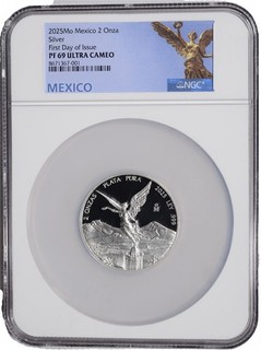2025 Mexico Silver Libertad Proof 2 oz 2 Onza NGC PF69 FDI
