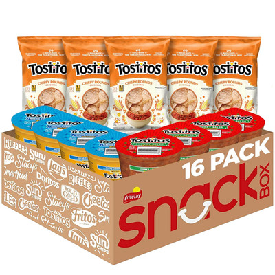 Tostitos Tortilla Chips Chip & Dip Pack, 3Oz Tostitos Crispy Rounds & 3.8Oz Medi