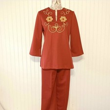 True Vintage 1960's Tunic and Pants Set old sz. 12 Small-Medium