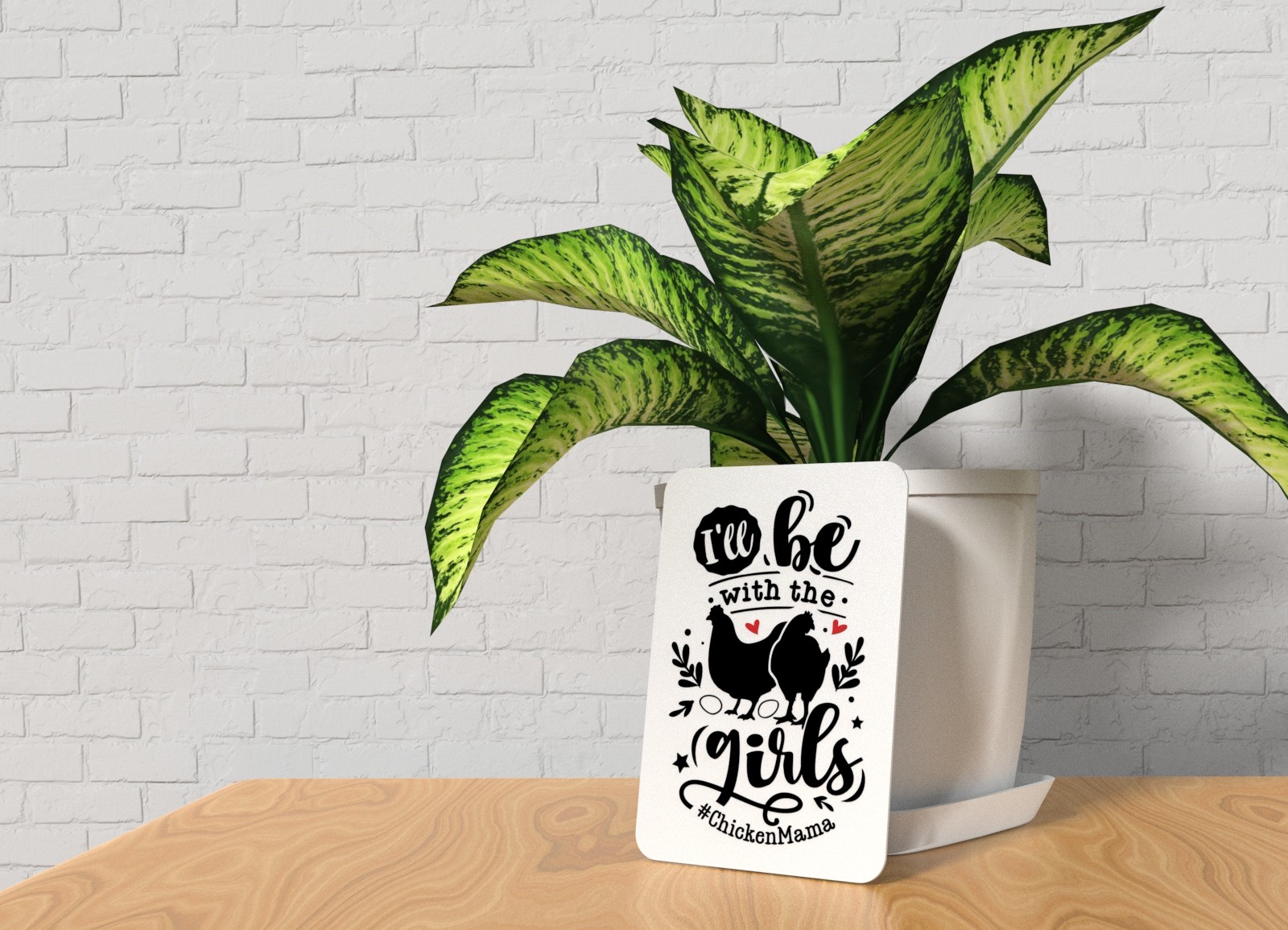 With Girls Funny Wall Sign - Great for Home or Office