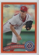 2011 Topps Chrome Retail Orange Refractor Jordan Zimmermann #102 00jz