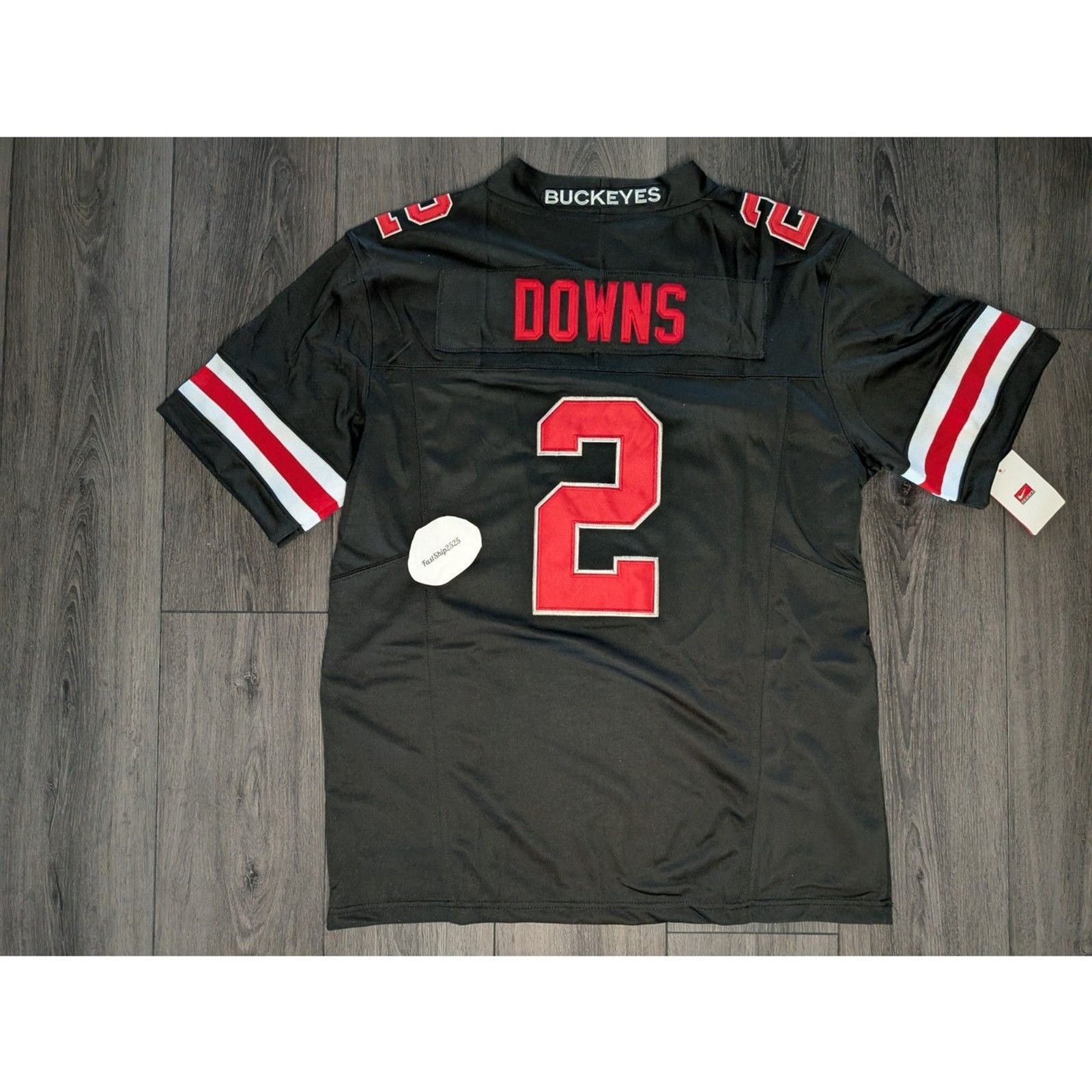 🚨Caleb Downs #2 Ohio Buckeyes Blackout Natty Champs 🏈 Jersey Men's Size Large