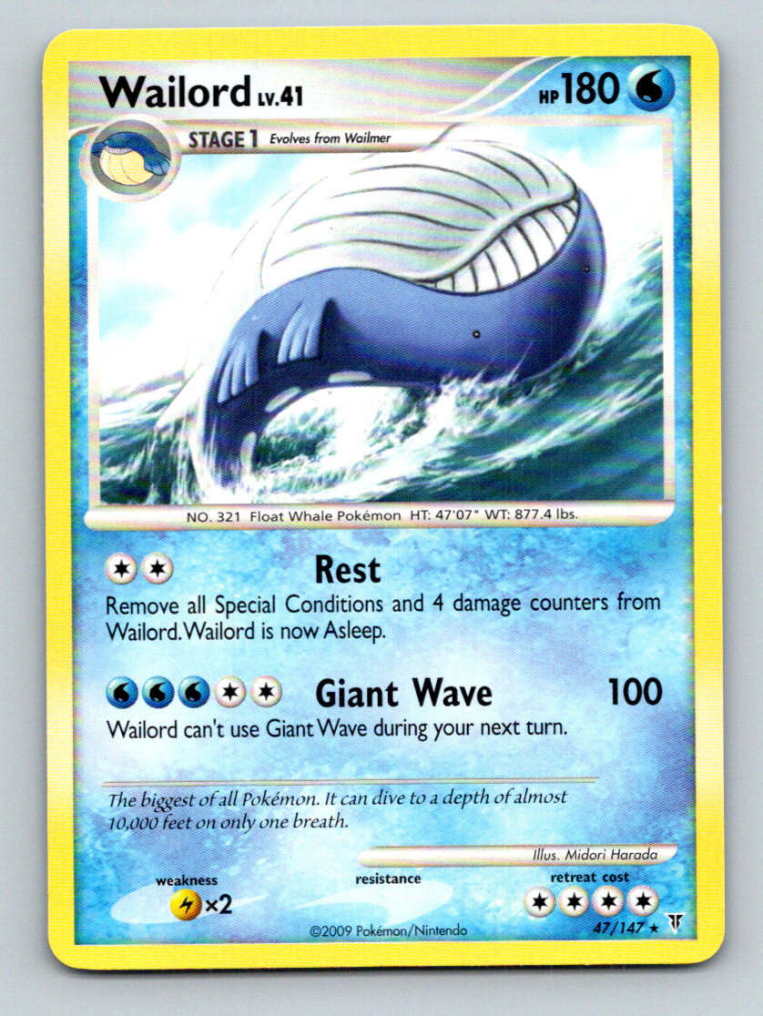 Wailord Rare Supreme Victors 47 NM