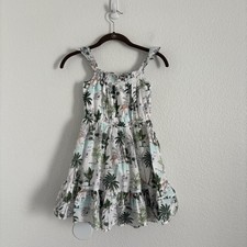 Janie and Jack Girls Size 8 Multicolor Tropical Flamingo Ruffle Dress