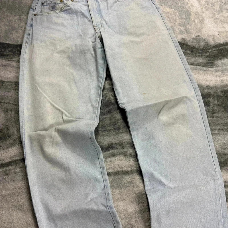 Vintage Clipper Casuals 1990s Straight Fit Light Wash Denim Jeans Size 34 image 9