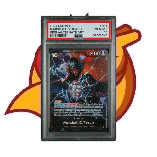 MARSHALL D. TEACH OP09-093 PSA 10 ALT ART EMPERORS IN THE NEW WORLD ONE PIECE