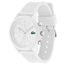Lacoste Men's TR90 Case Quartz with Silicon Strap Water Resistent Watch, White