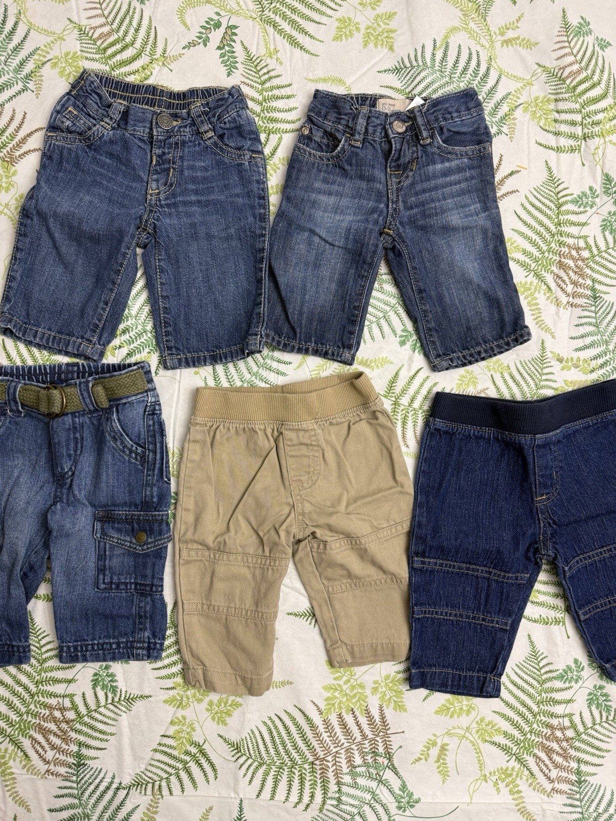 Baby Boy Pants Lot 5 Pieces Old Navy Baby Gap Garanimals 0-3