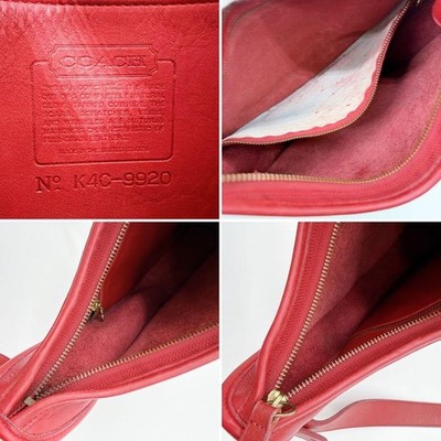 COACH Ergo 9920 Dark Red Leather Shoulder Bag Vintage Old Coach
