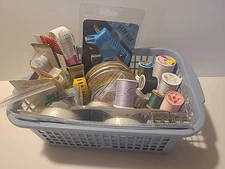 Miscellaneous Sewing Tools Threads Thimbles Ribbons  Bobbins ***SEE PHOTOS ***
