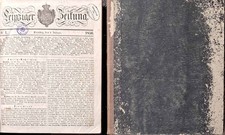 Leipziger Zeitung Jahrgang 1856. -- 1. - 3. Quartel in drei B&auml;nden !