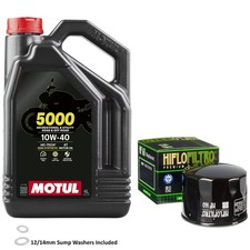 S1000 RR Sport Oil and Filter Kit Motul 5000 10w40 4L BMW 2013 Inc Washer