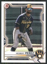 2021 Bowman Draft #BD-97 Hedbert Perez Milwaukee Brewers 50511