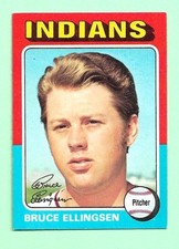 (1) BRUCE ELLINGSEN  1975 TOPPS # 288 INDIANS ROOKIE NM+  CARD (N0372). rookie card picture
