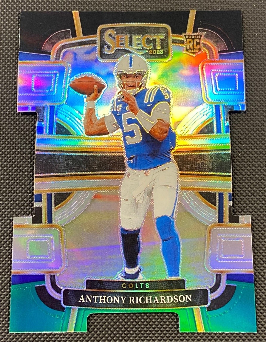 2023 Select Anthony Richardson Black and Green Prizms Die Cut #43 RC Concourse