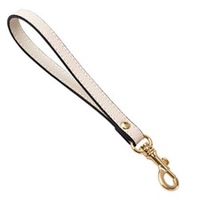 Allzedream Wristlet Strap Genuine Leather Keychain for Wallet Purse White