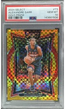 2024 Select Alexandre Sarr #73 Gold #1/10 True Rookie RC PSA 10 #2 Pick Pop 2